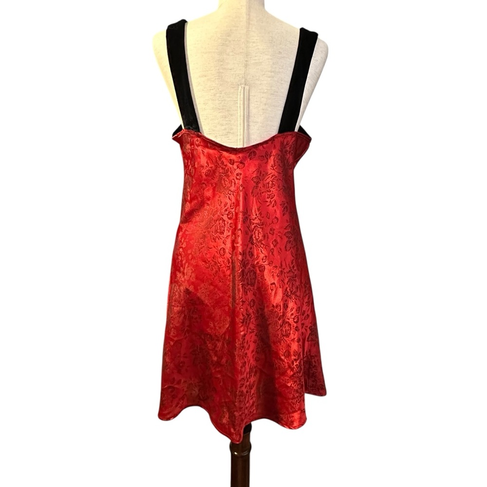 Sostanza Satin Jacquard Slip L 90s Grunge Romantic Goth Boudoir Pinup Lingerie - Picture 5 of 9
